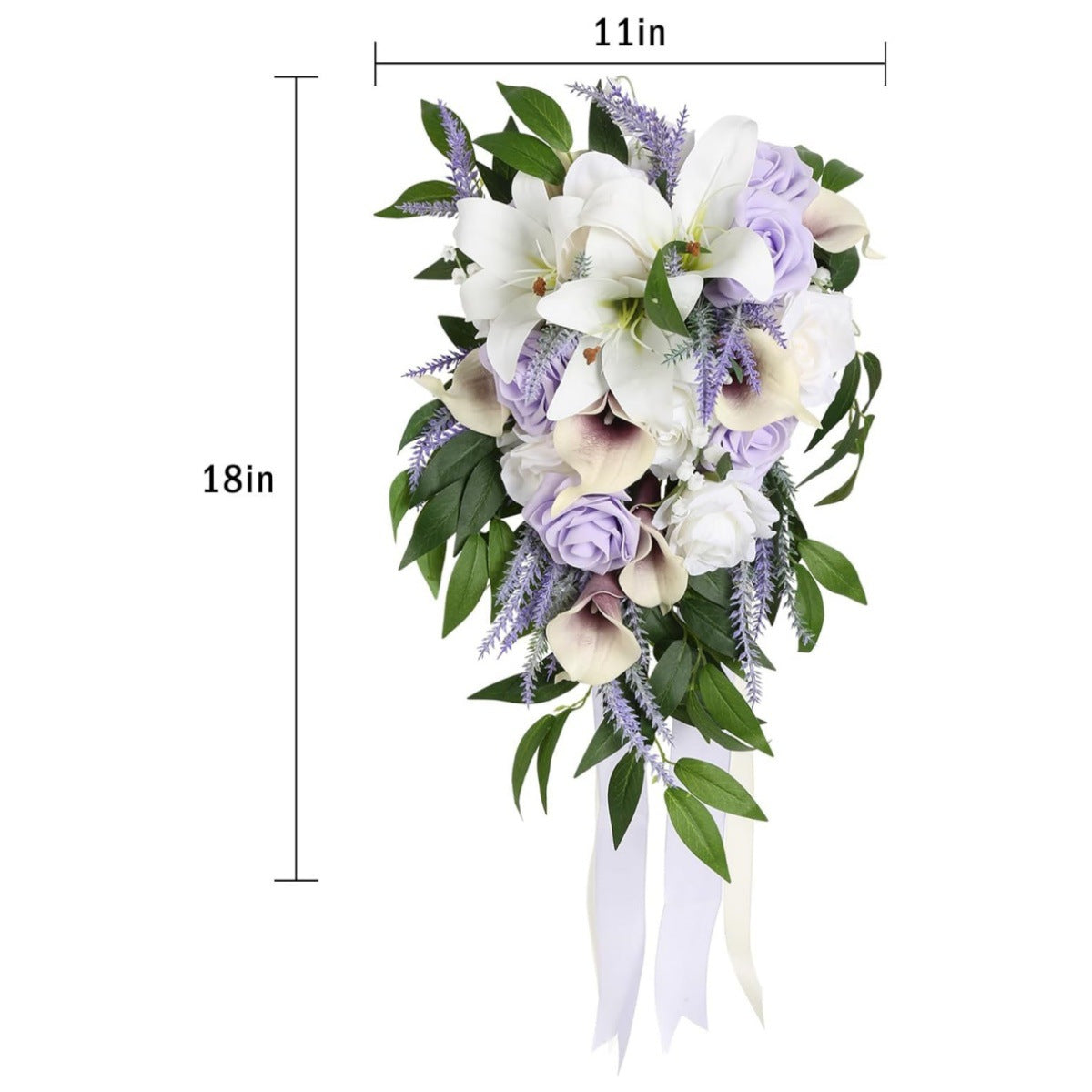 SMALL CASCADE CHAMPAGNE BRIDAL BOUQUET