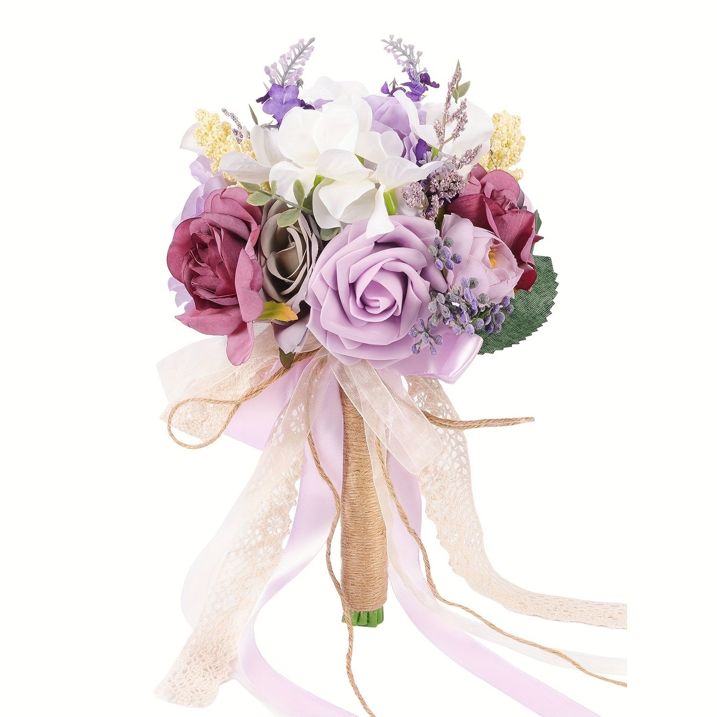 12" Bridesmaid Bouquets - Real Touch Artificial Flowers