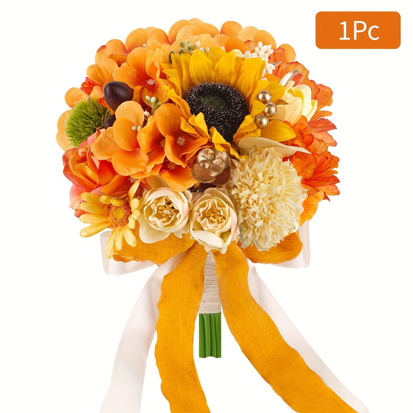 12" Bridesmaid Bouquets - Real Touch Artificial Flowers