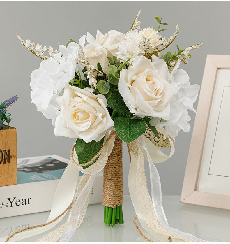 12" Bridesmaid Bouquets - Real Touch Artificial Flowers