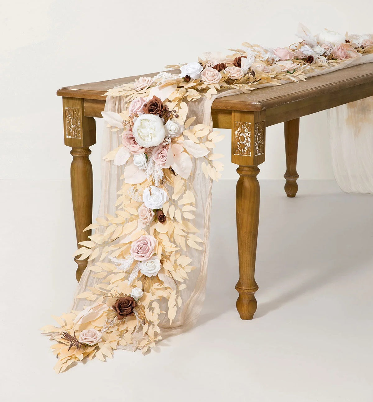 6ft Artificial Flower Garland for Long Table wedding decor