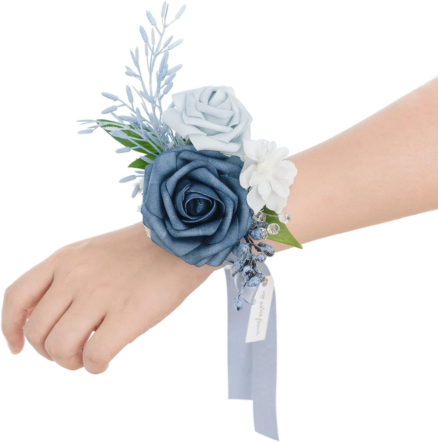 4.75 inch WRIST CORSAGES White -Orange