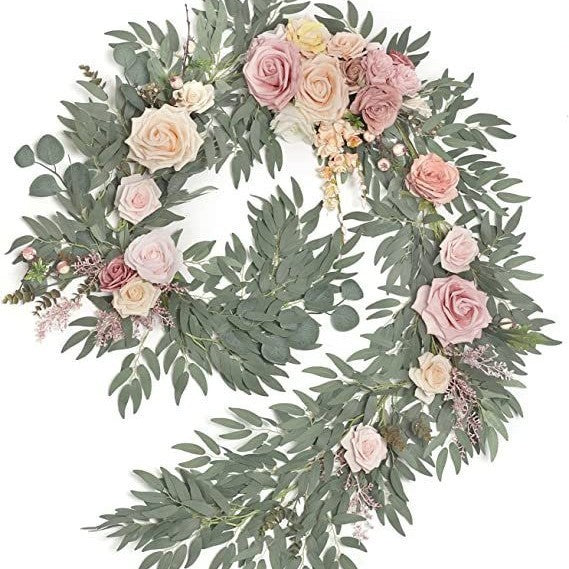 6ft Artificial Flower Garland for Long Table wedding decor