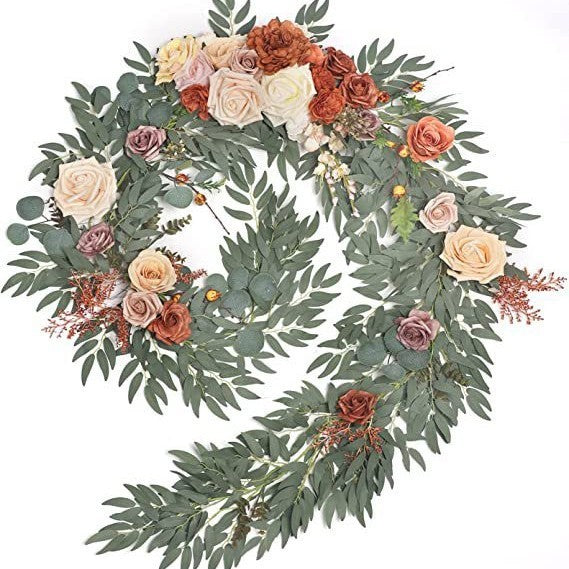 6ft Artificial Flower Garland for Long Table wedding decor