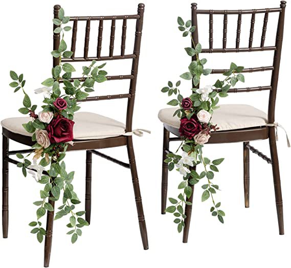 Artificial Aisle Chair Flower For wedding Decoration