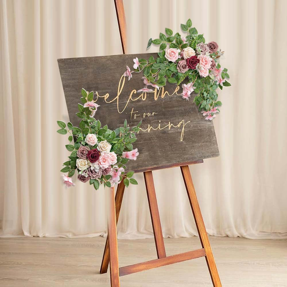 23 inch Artificial Flower Sign Decor for Wedding Party