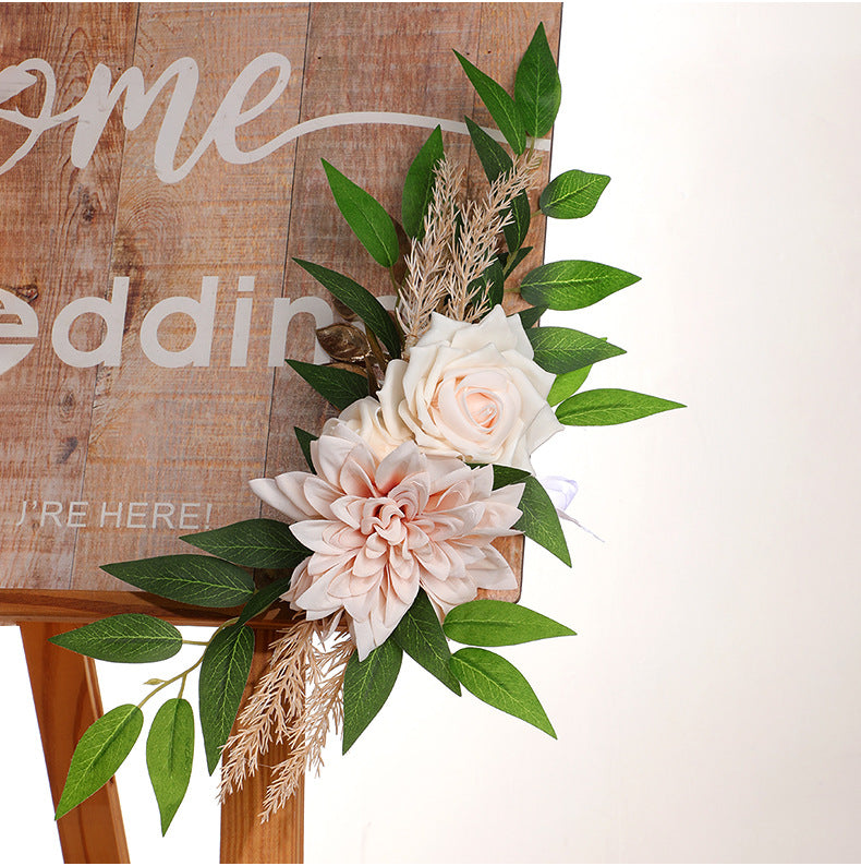 25 inch Artificial Flower Sign Decor for Wedding Party