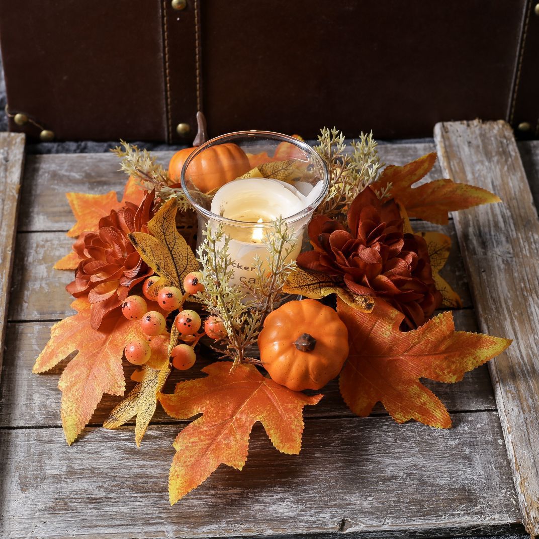 Artificial Garland of Pumpkin & Maple Leaf for Halloween