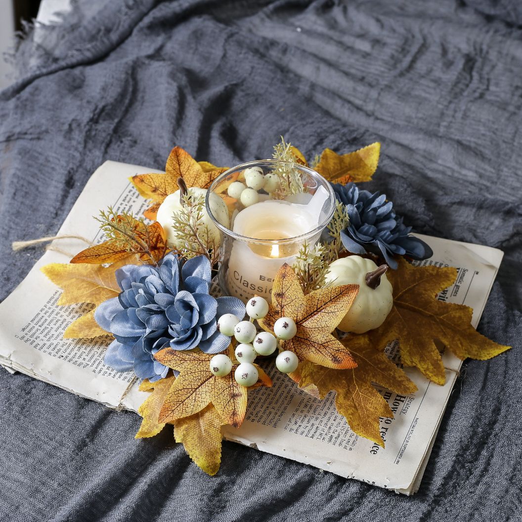 Artificial Garland of Pumpkin & Maple Leaf for Halloween