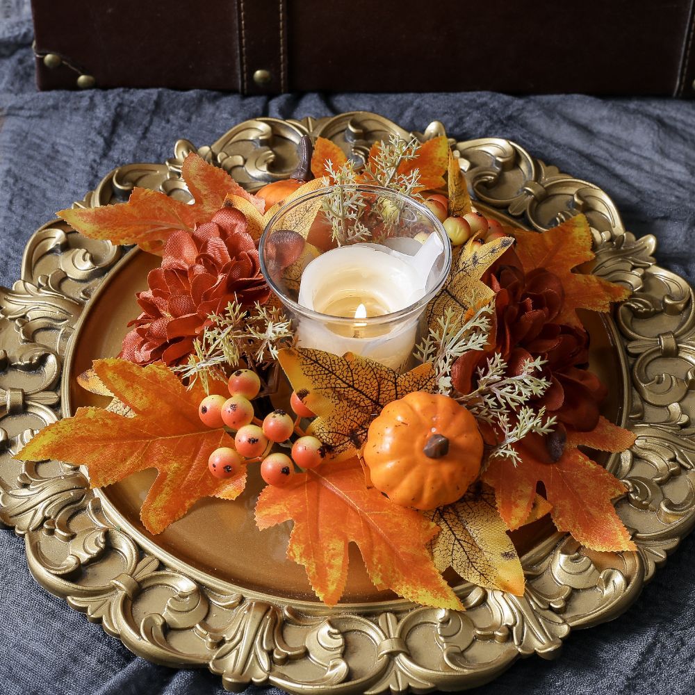 Artificial Garland of Pumpkin & Maple Leaf for Halloween
