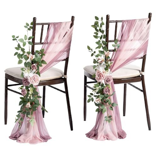 Artificial Aisle Chair Flower For wedding Decoration