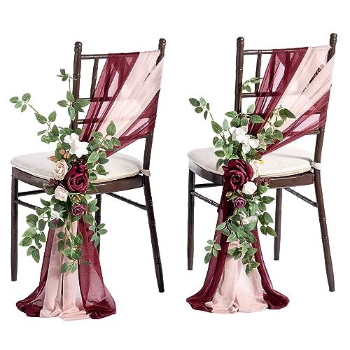 Artificial Aisle Chair Flower For wedding Decoration