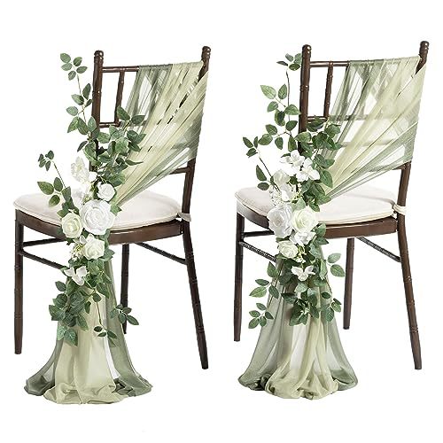 Artificial Aisle Chair Flower For wedding Decoration