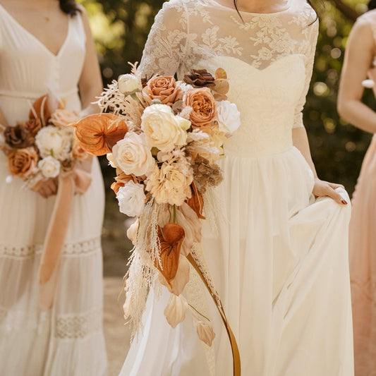 15" BRIDAL BOUQUET BOHEMIAN ROMANTIC CHARM