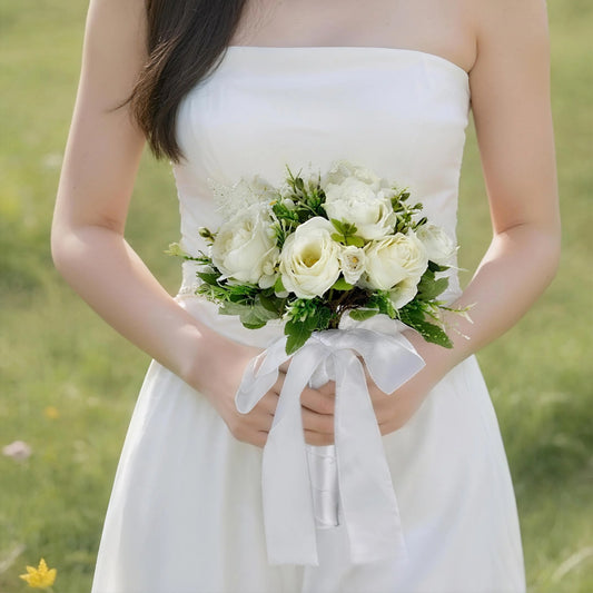 10" Bridesmaid Bouquets - Real Touch Artificial Flowers