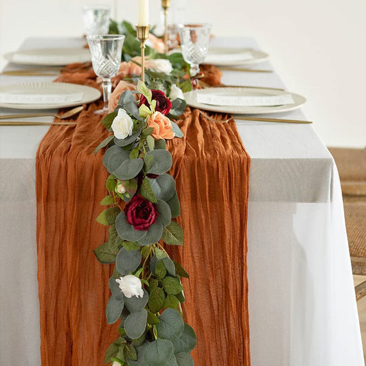 6ft Artificial Flower Garland for Long Table wedding decor