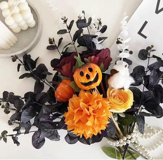 Black Eucalyptus Stems Leaves Branches Fake Flower Arrangement Farmhouse Decor