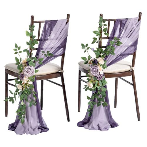 Artificial Aisle Chair Flower For wedding Decoration